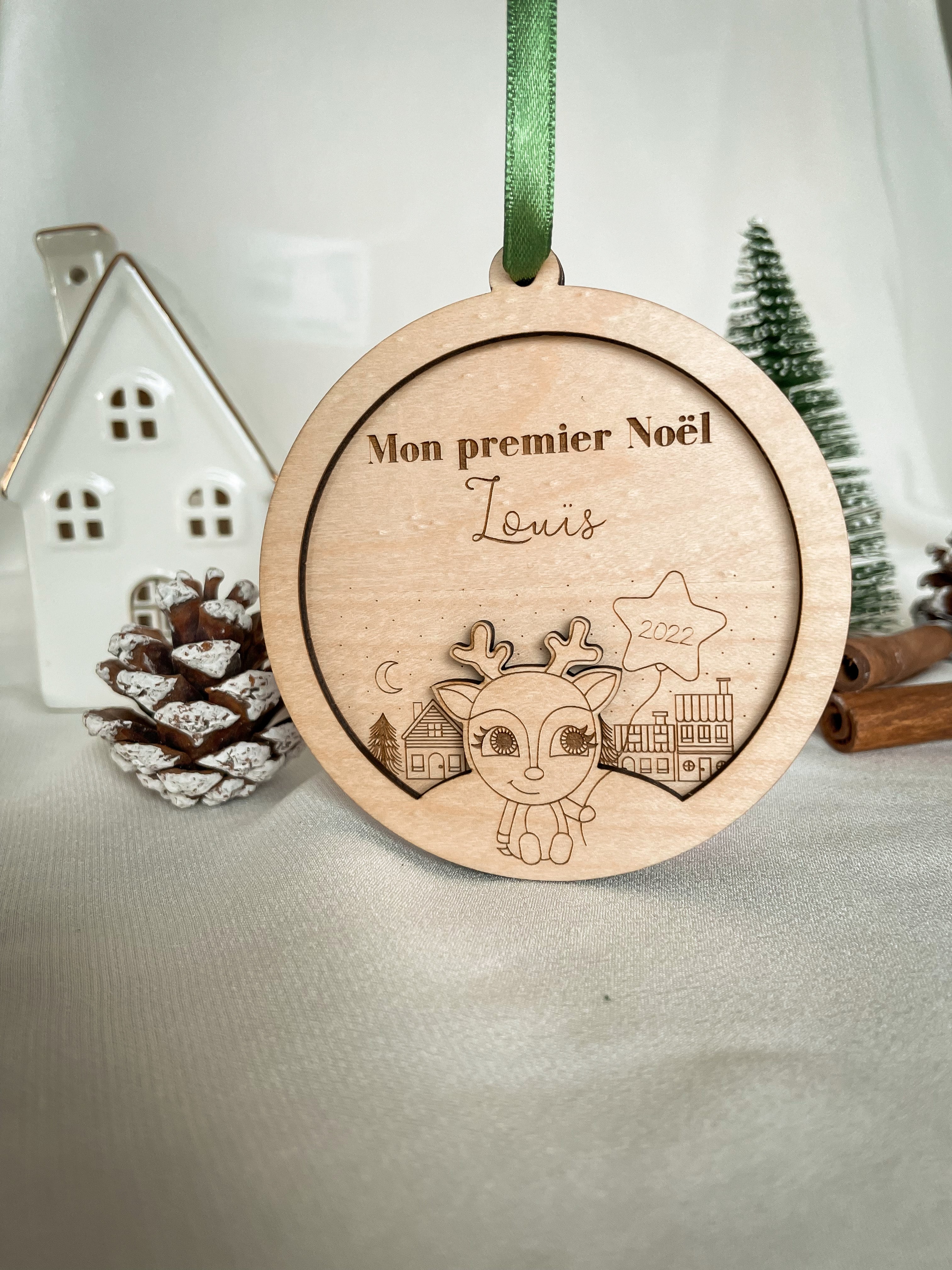 Boule de noël personnalisée mon premier noël