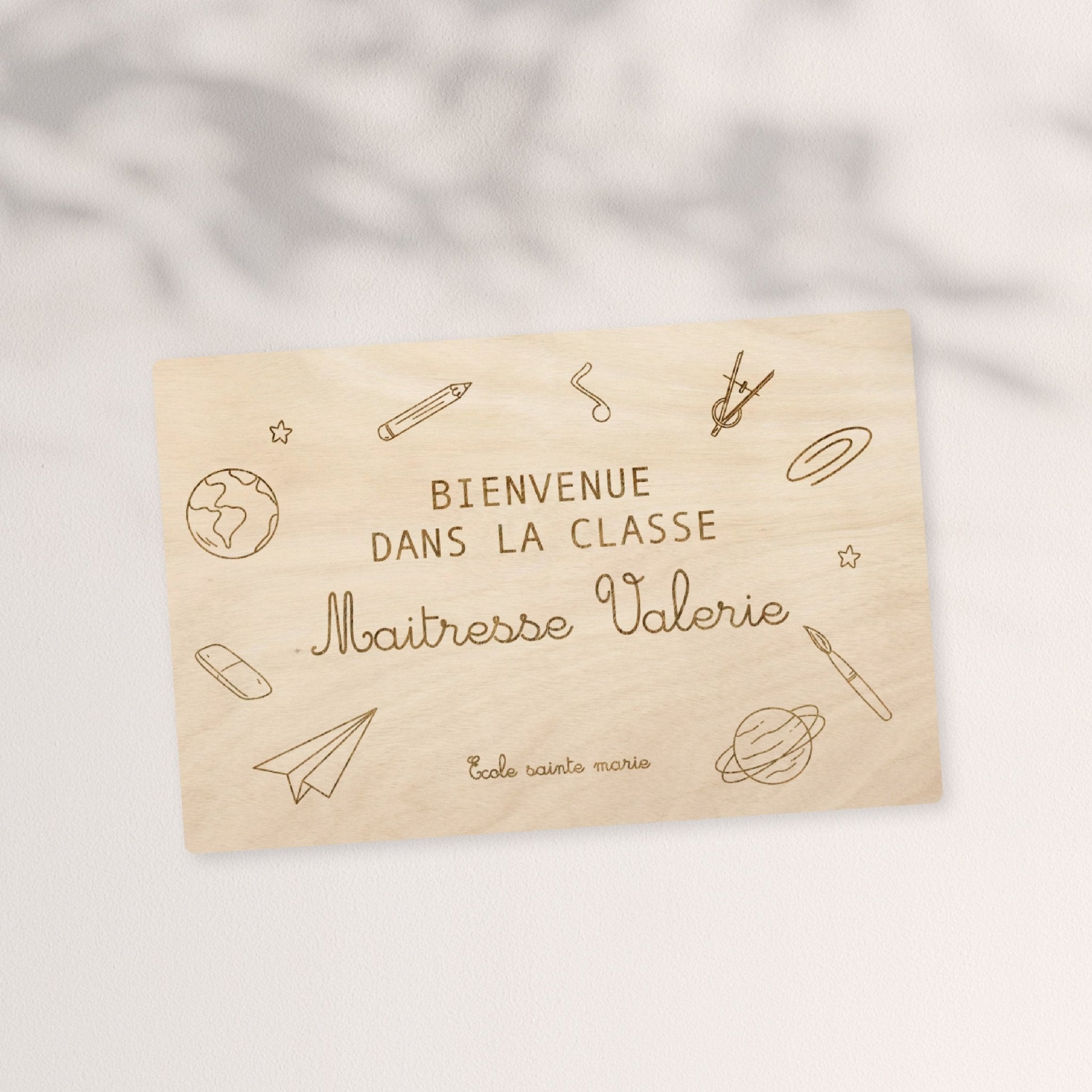 Affiche bienvenue dans la classe de Maîtresse - Agencemdf