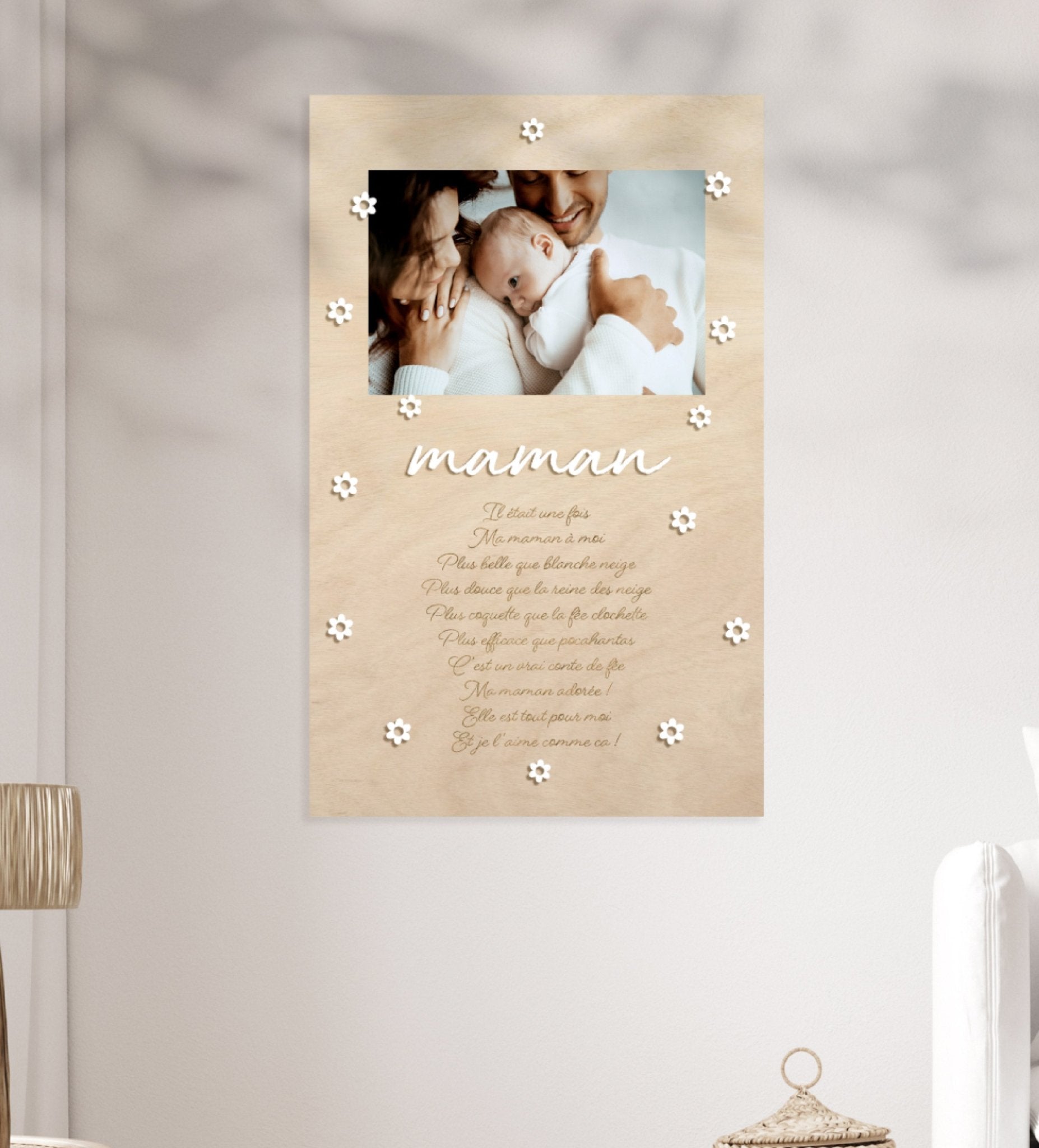 Affiche photo maman marguerite plexi - Agencemdf