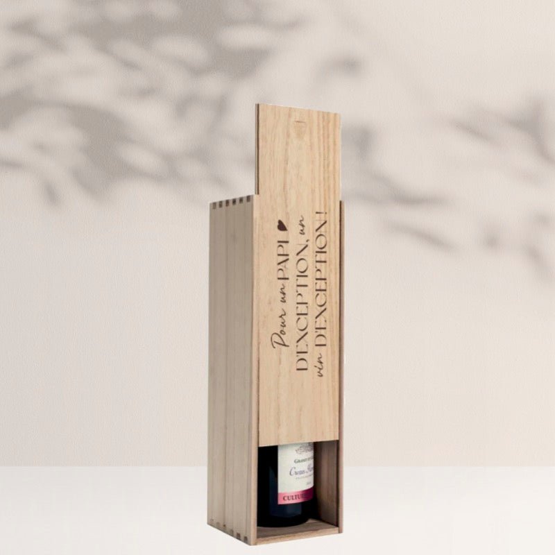 Boite à vin fête des grands pères - Agencemdf