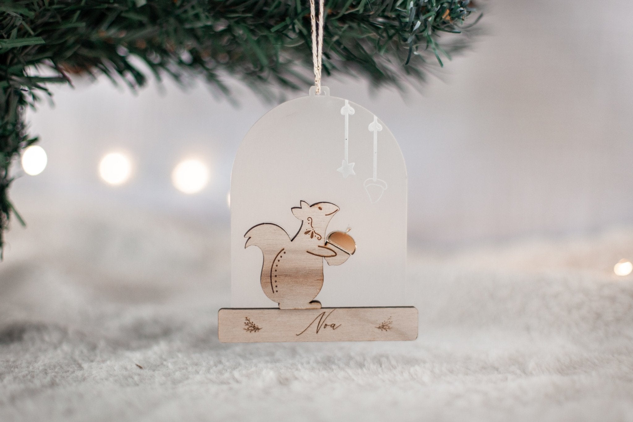 Boule de noël boule à neige écureuil - Agencemdf