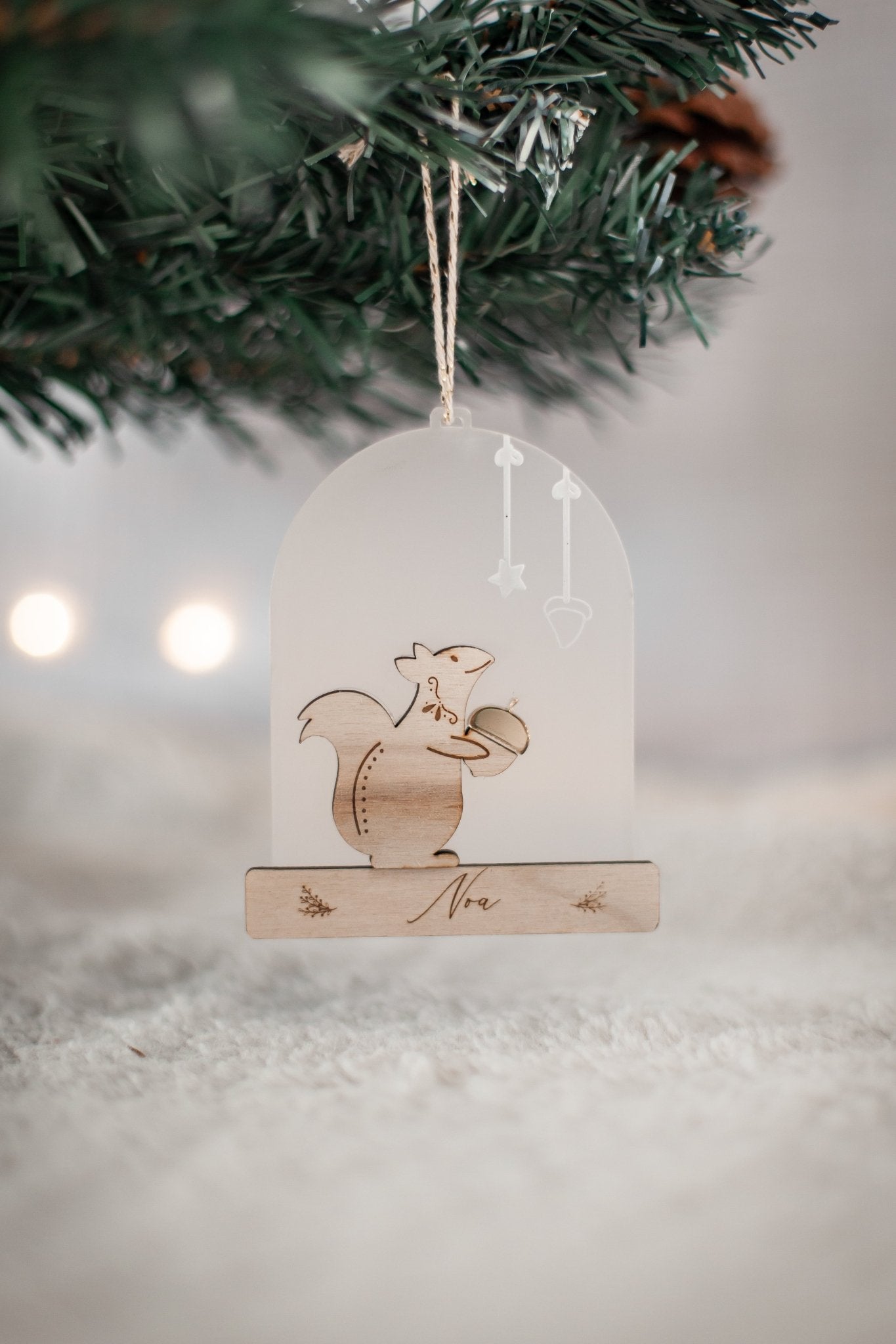 Boule de noël boule à neige écureuil - Agencemdf