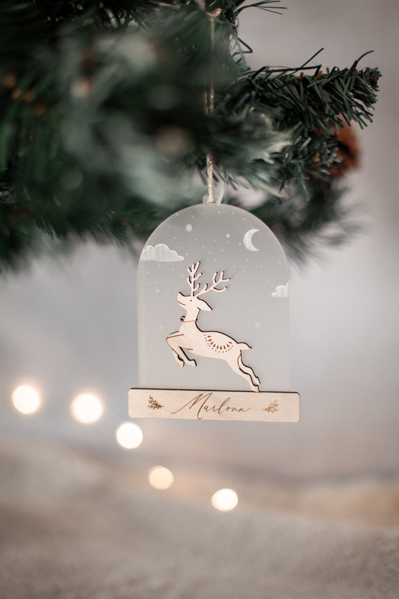 Boule de noël boule à neige le roi de la forêt - Agencemdf