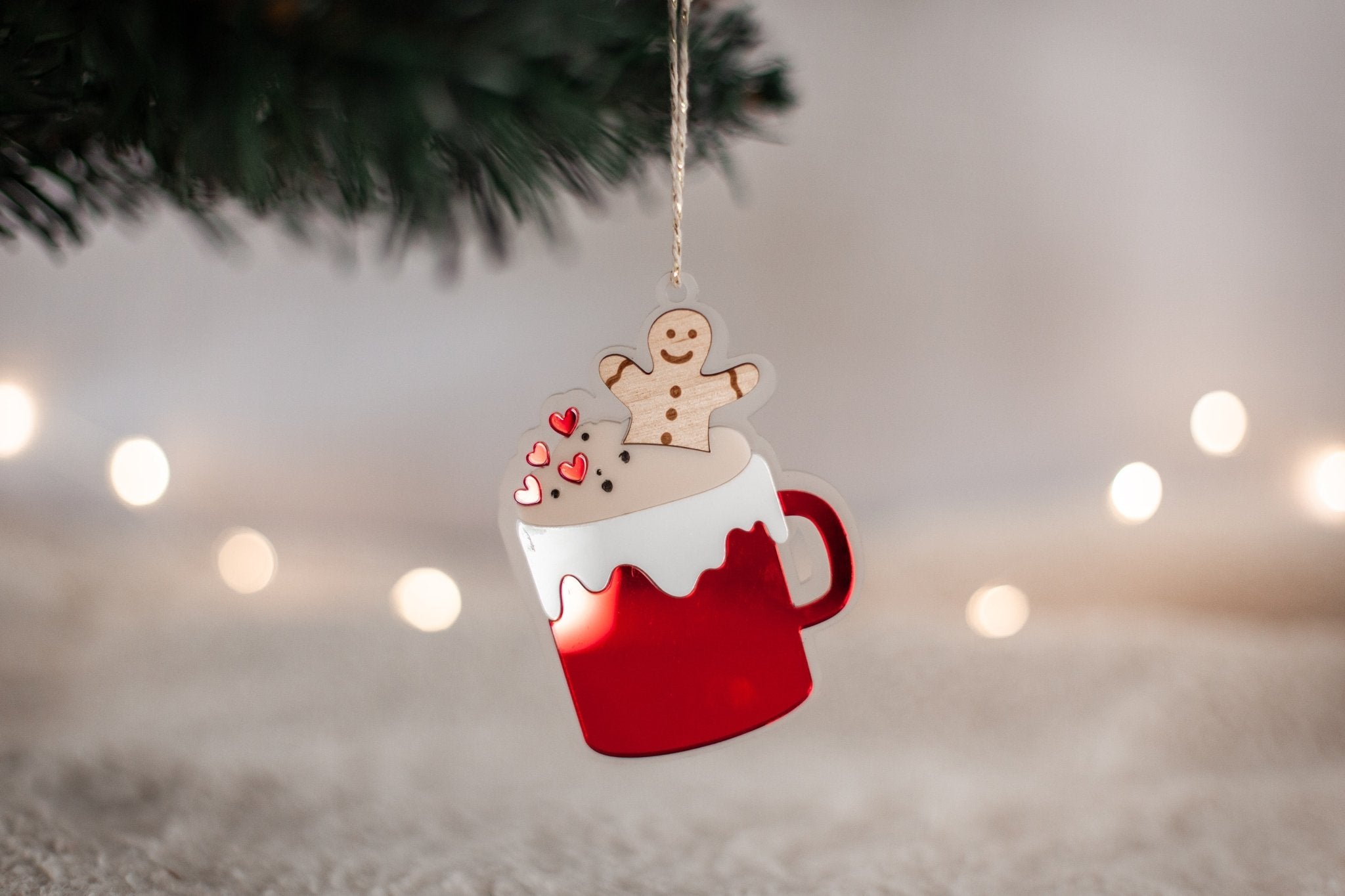 Boule de noël colorée mug gourmand - Agencemdf