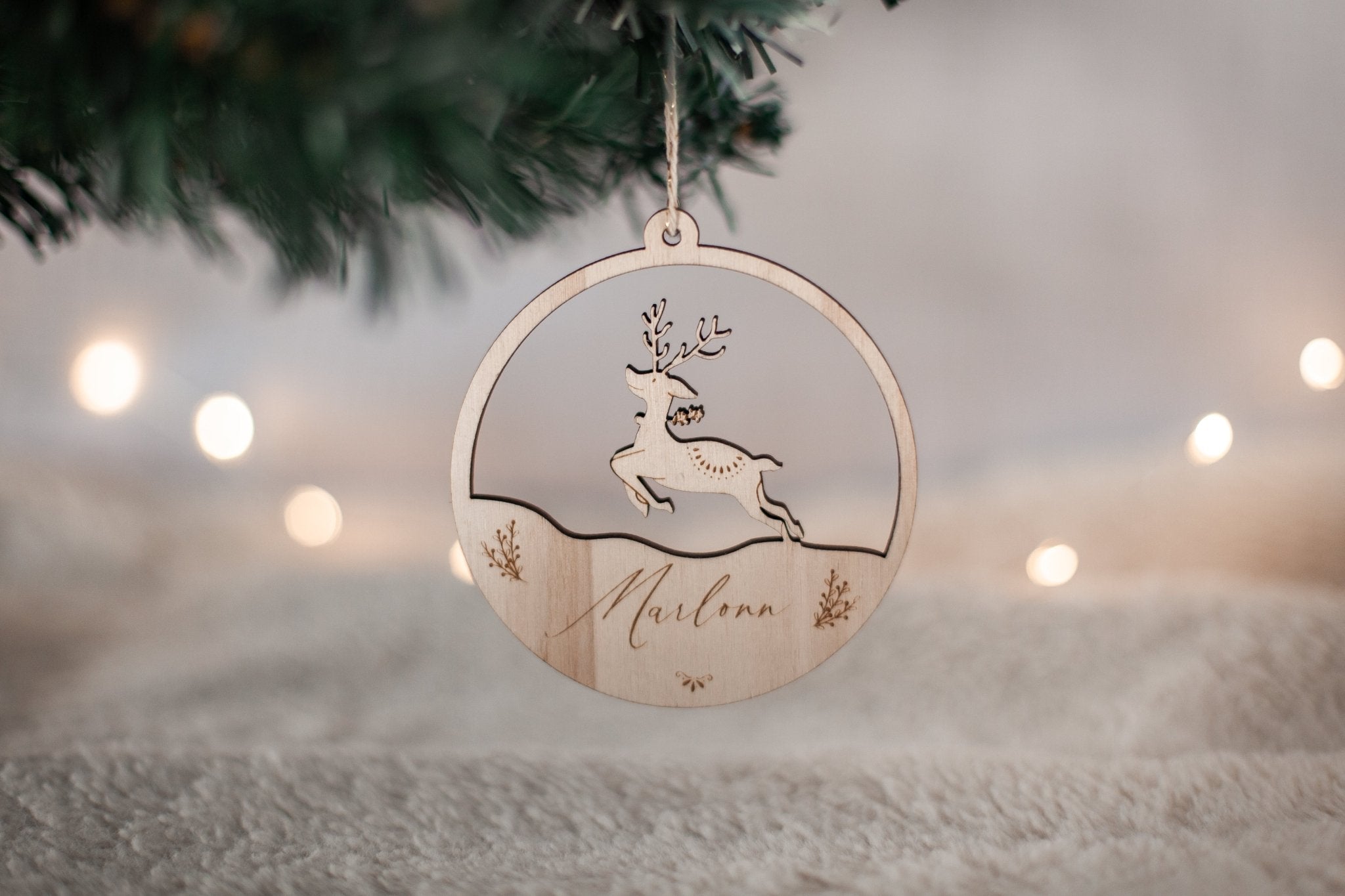 Boule de noël personnalisée le roi de la forêt - Agencemdf