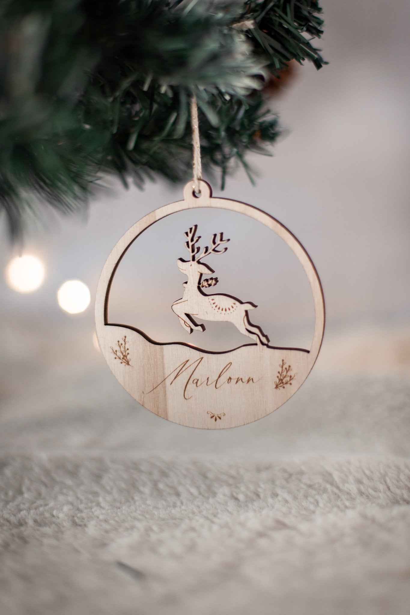 Boule de noël personnalisée le roi de la forêt - Agencemdf