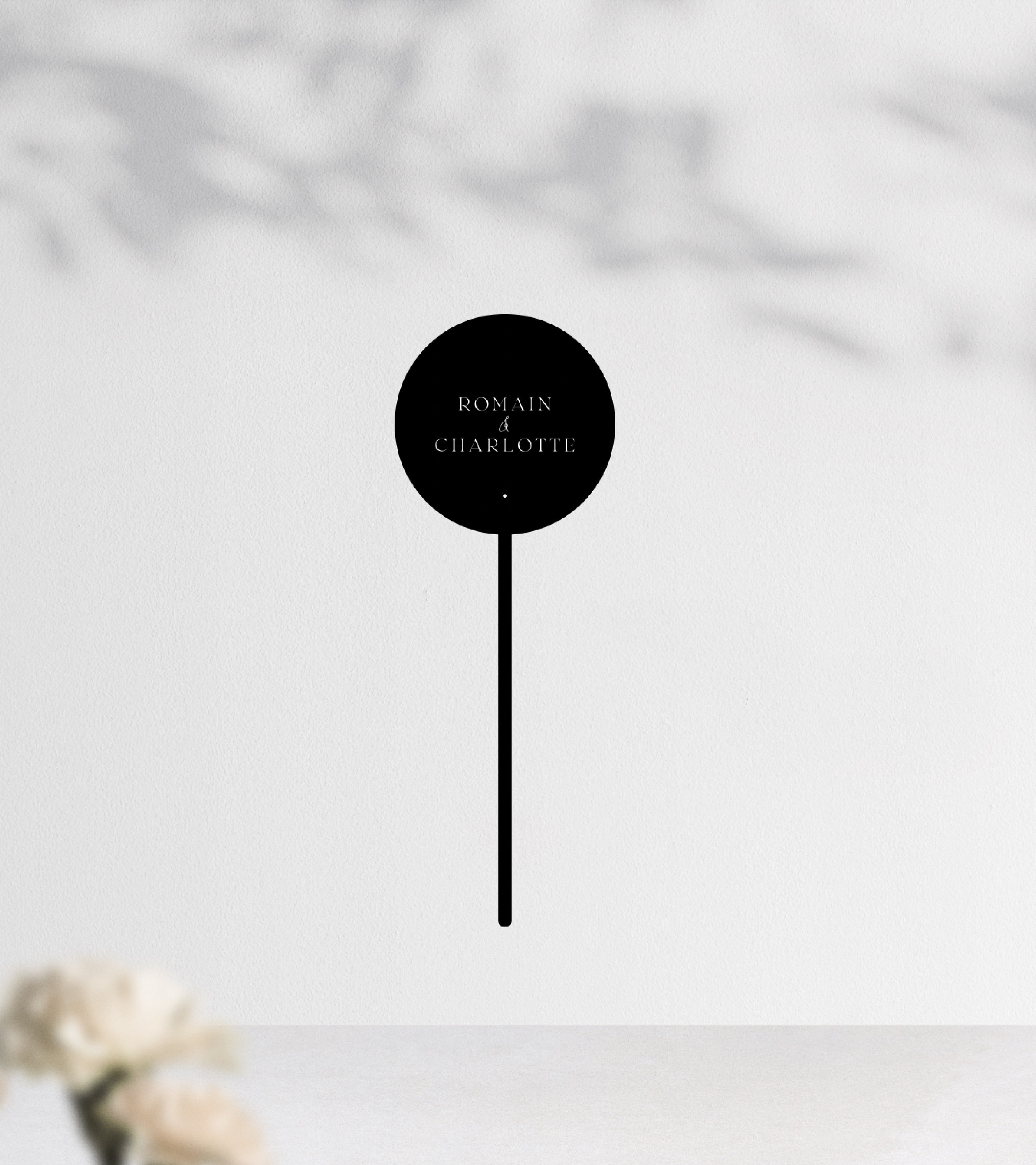 Cake topper noir