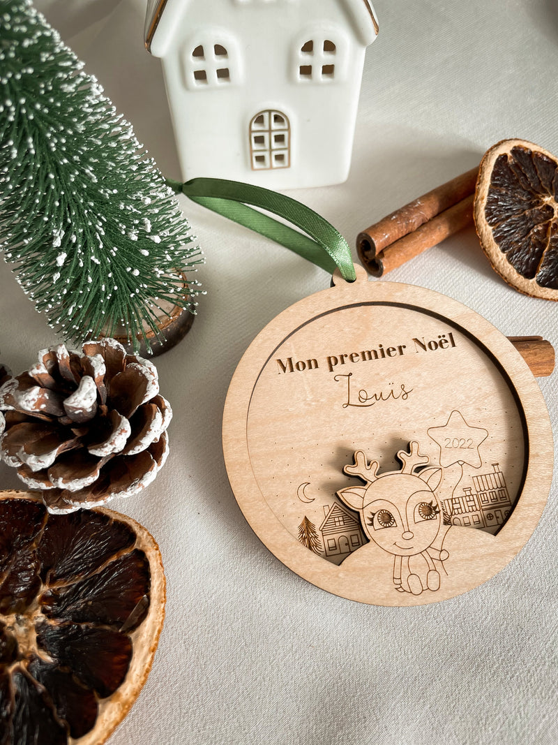 Boule de noël personnalisée mon premier noël