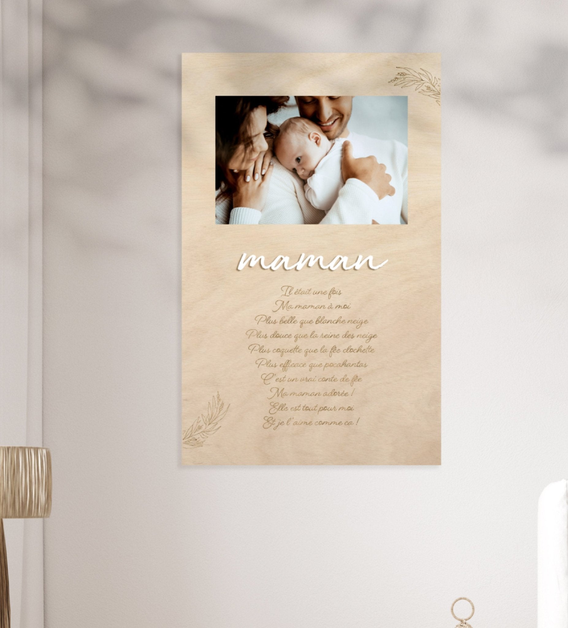 Affiche photo maman plexi blanc - Agencemdf