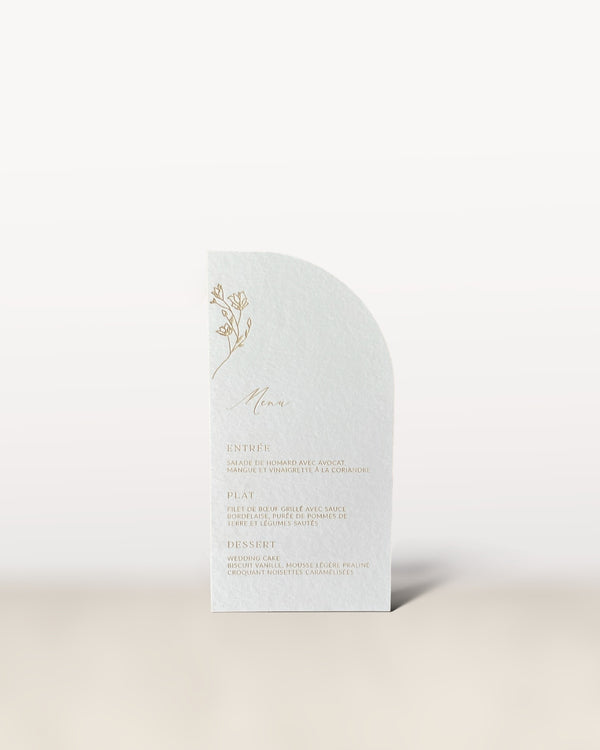 Menu elegant papier