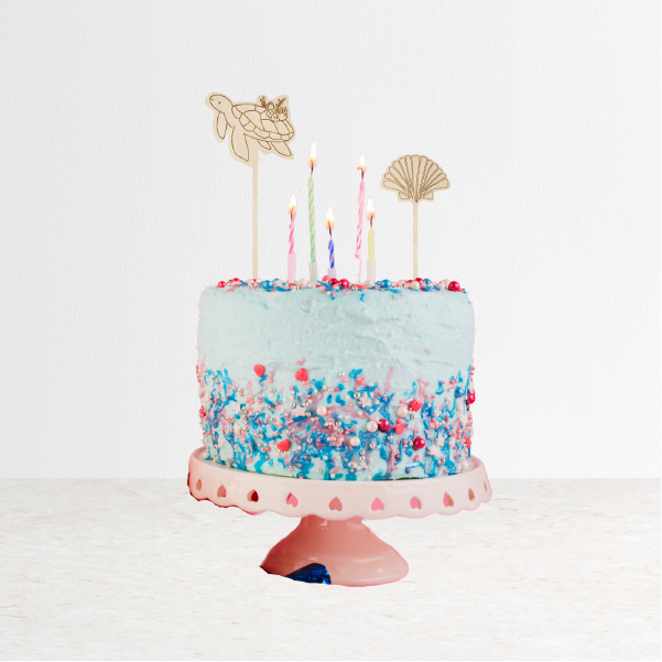 Mini Cake topper sirène - Lot de 6