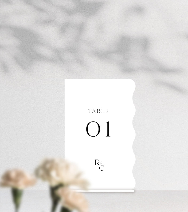 Nom de table blanc