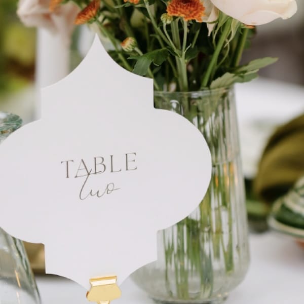 numérous de table décoration
